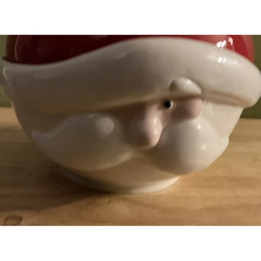 Santa Claus Fondue Set, Ceramic, With Fondue Fork.‎
